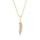 Feather Pendant (Pink Sapphires)-Jewelry-Nighthorse-Sorrel Sky Gallery