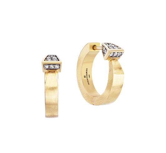 Horseshoe Nail Huggie Earrings