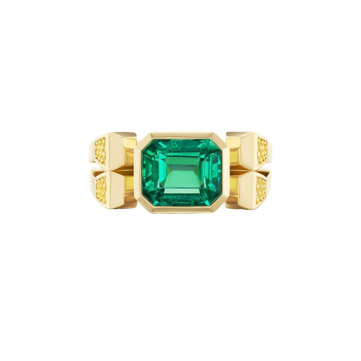 Horseshoe Nail Signet Ring - Emerald-Jewelry-Nighthorse-Sorrel Sky Gallery
