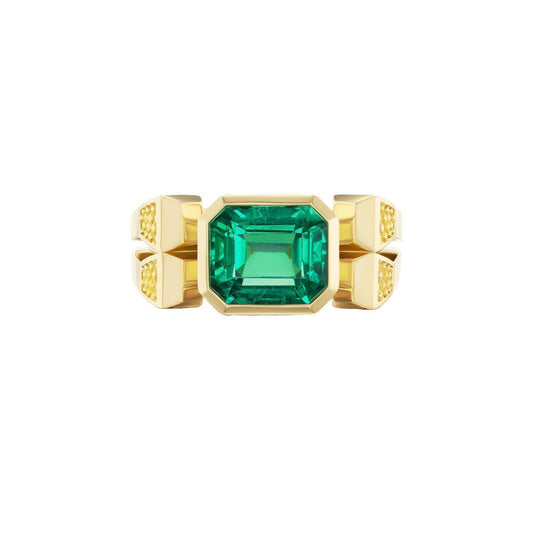 Horseshoe Nail Signet Ring - Emerald-Jewelry-Nighthorse-Sorrel Sky Gallery