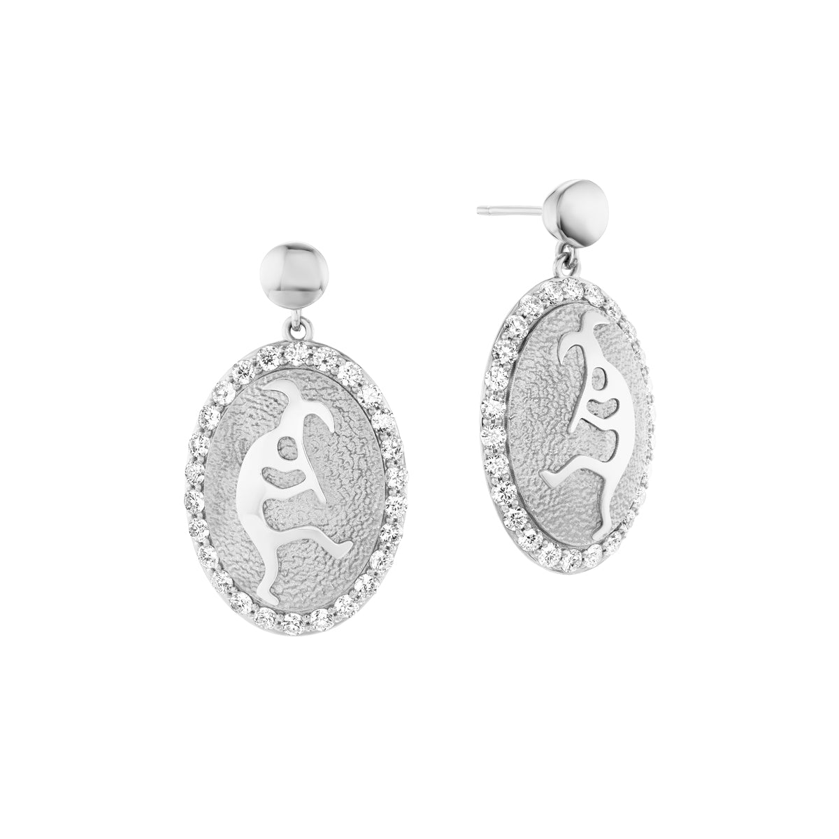 Kokopelli Earrings-Jewelry-Nighthorse-Sorrel Sky Gallery