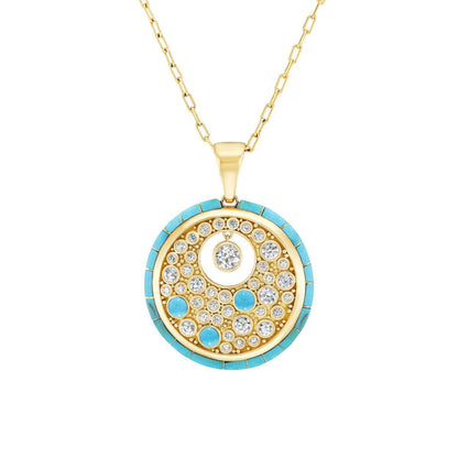 Large  Galaxy Pendant (Turquoise)