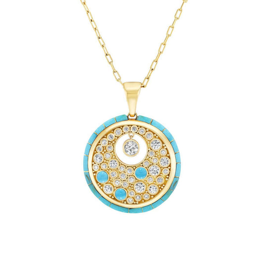 Large  Galaxy Pendant (Turquoise)