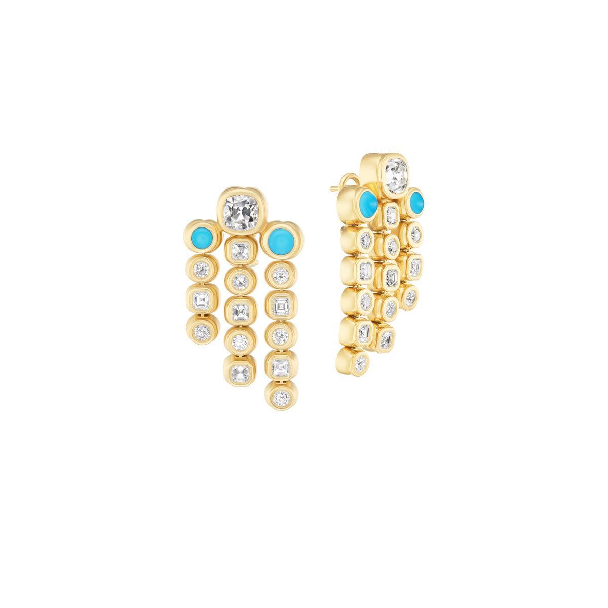 Morning Drop Cascade Earrings-Jewelry-Nighthorse-Sorrel Sky Gallery