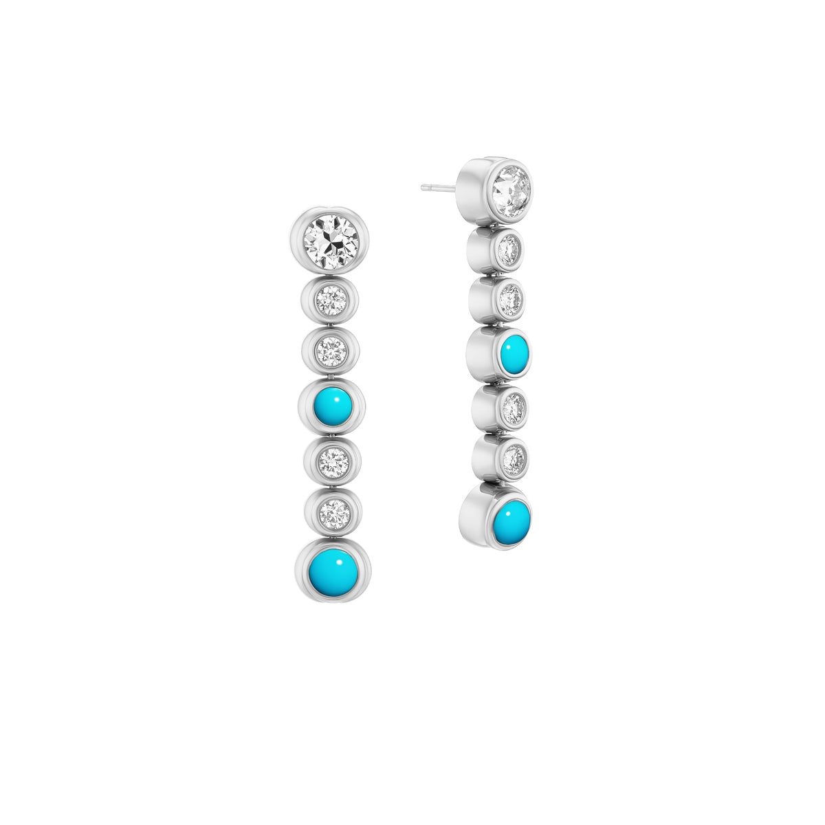 Morning Drop Tennis Earrings-Jewelry-Nighthorse-Sorrel Sky Gallery