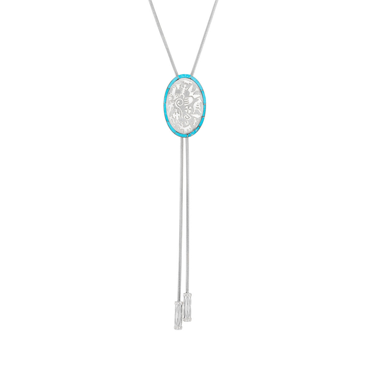 Rock Art Bolo Tie - Inlay-Jewelry-Nighthorse-Sorrel Sky Gallery