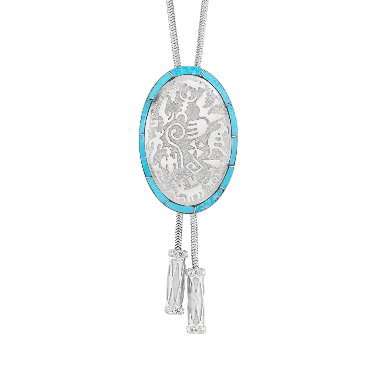 Rock Art Bolo Tie - Inlay-Jewelry-Nighthorse-Sorrel Sky Gallery