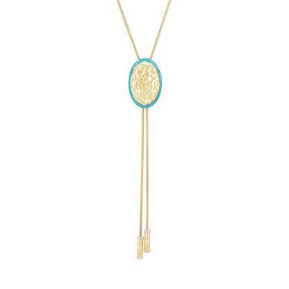 Rock Art Bolo Tie - Inlay-Jewelry-Nighthorse-Sorrel Sky Gallery