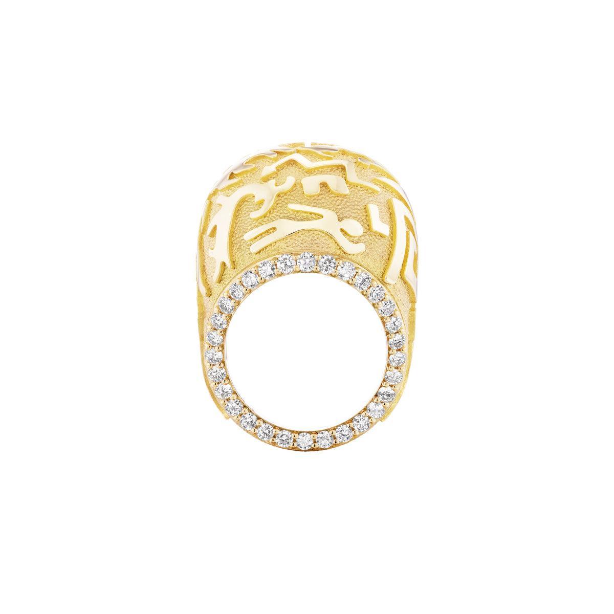 Rock Art Dome Ring-Jewelry-Nighthorse-Sorrel Sky Gallery