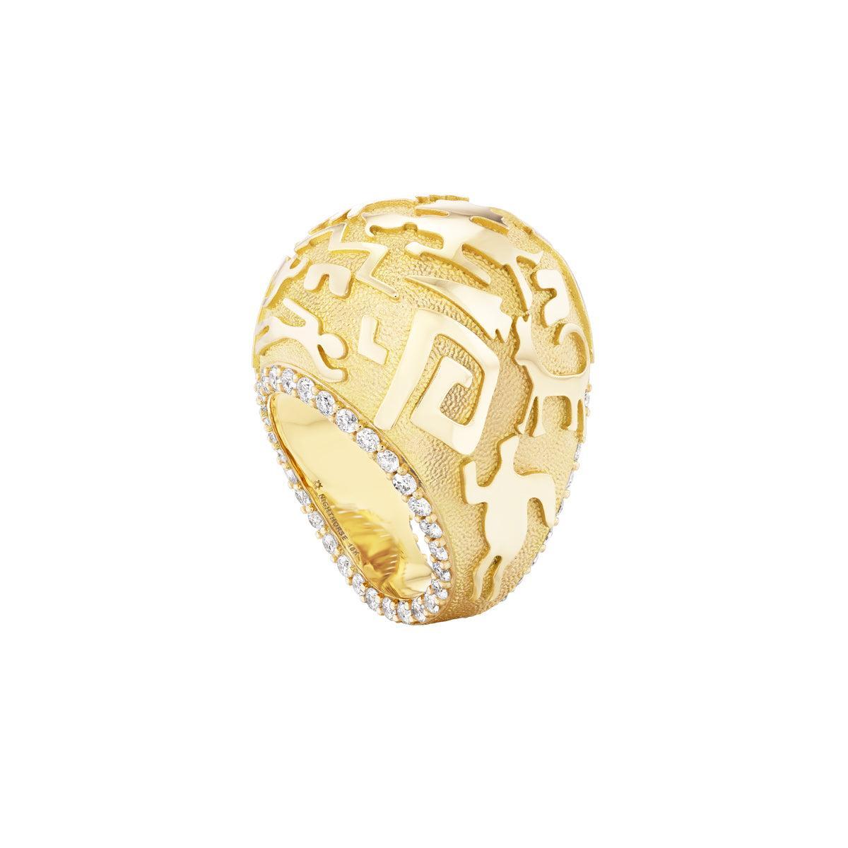 Rock Art Dome Ring-Jewelry-Nighthorse-Sorrel Sky Gallery