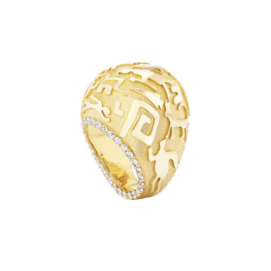 Rock Art Dome Ring-Jewelry-Nighthorse-Sorrel Sky Gallery