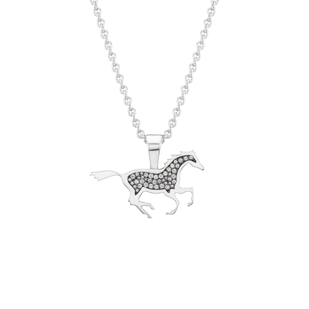 Running Horse Pendant (Diamonds)-Jewelry-Nighthorse-Sorrel Sky Gallery