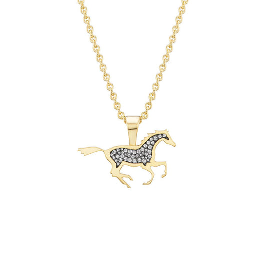 Running Horse Pendant (Diamonds)-Jewelry-Nighthorse-Sorrel Sky Gallery