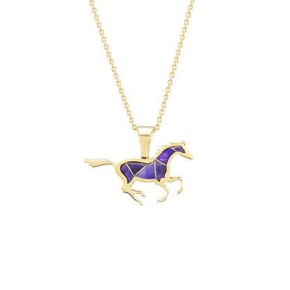 Running Horse Pendant (Sugilite)-Jewelry-Nighthorse-Sorrel Sky Gallery