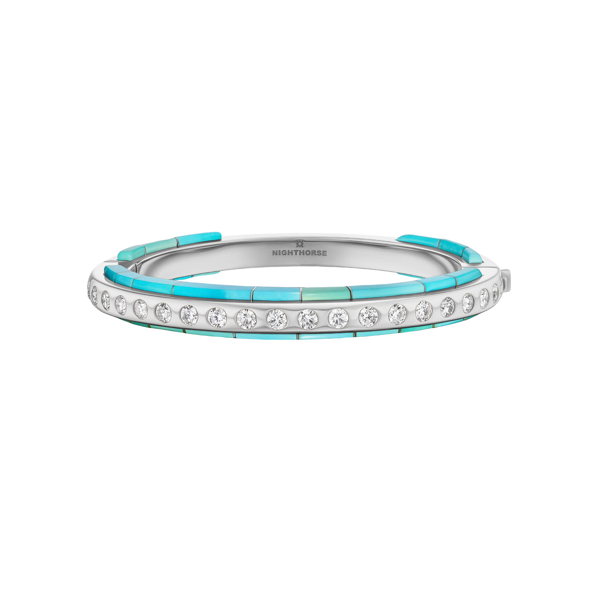 Slim Line Bracelet with Side Inlay-Jewelry-Nighthorse-Sorrel Sky Gallery