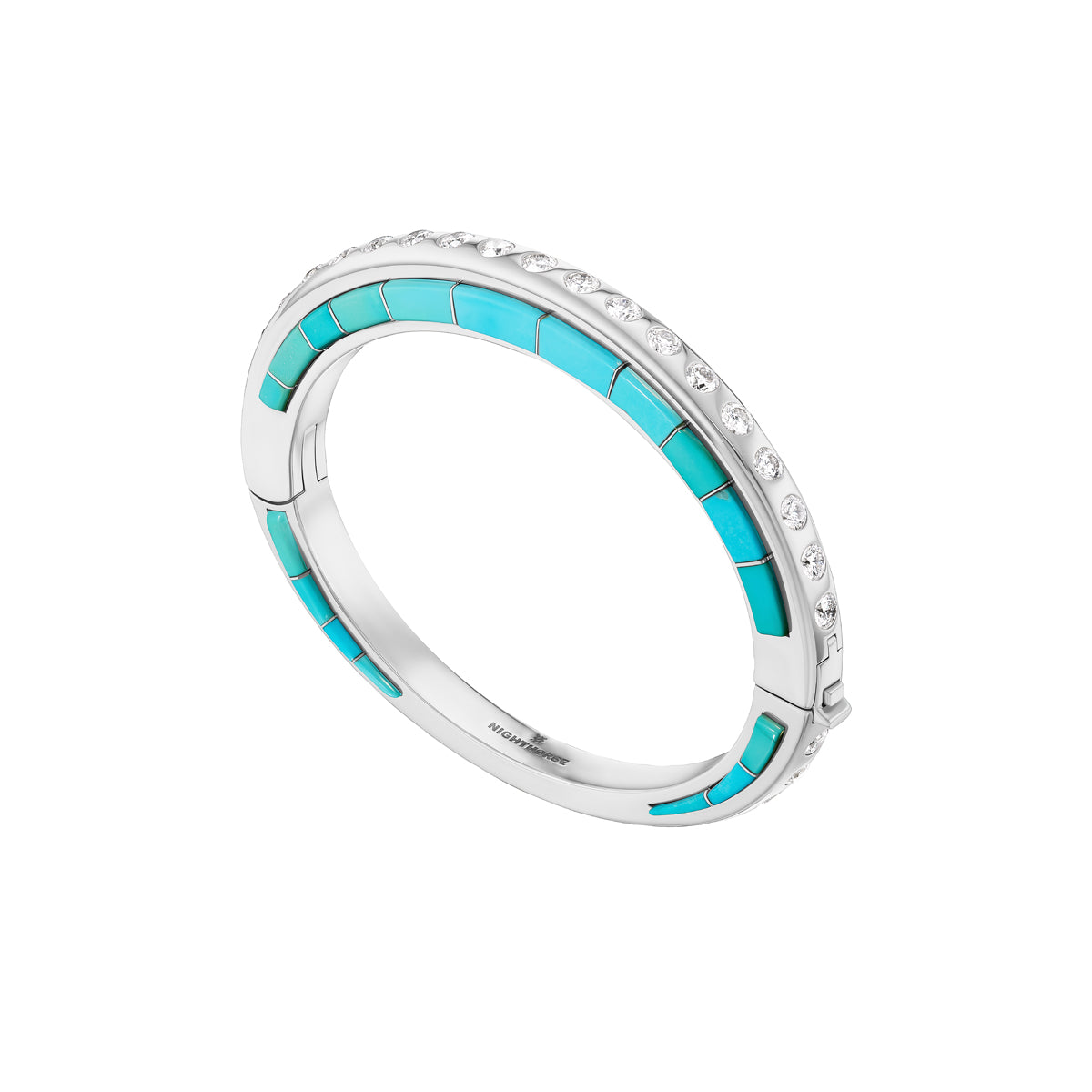 Slim Line Bracelet with Side Inlay-Jewelry-Nighthorse-Sorrel Sky Gallery
