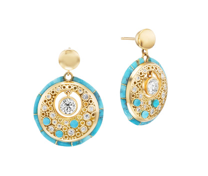 Galaxy Earrings (Turquoise)