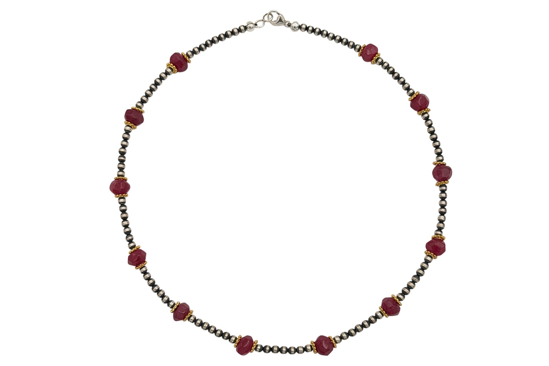 Ruby Single Strand Necklace-Jewelry-Maria Goler Baca-Sorrel Sky Gallery