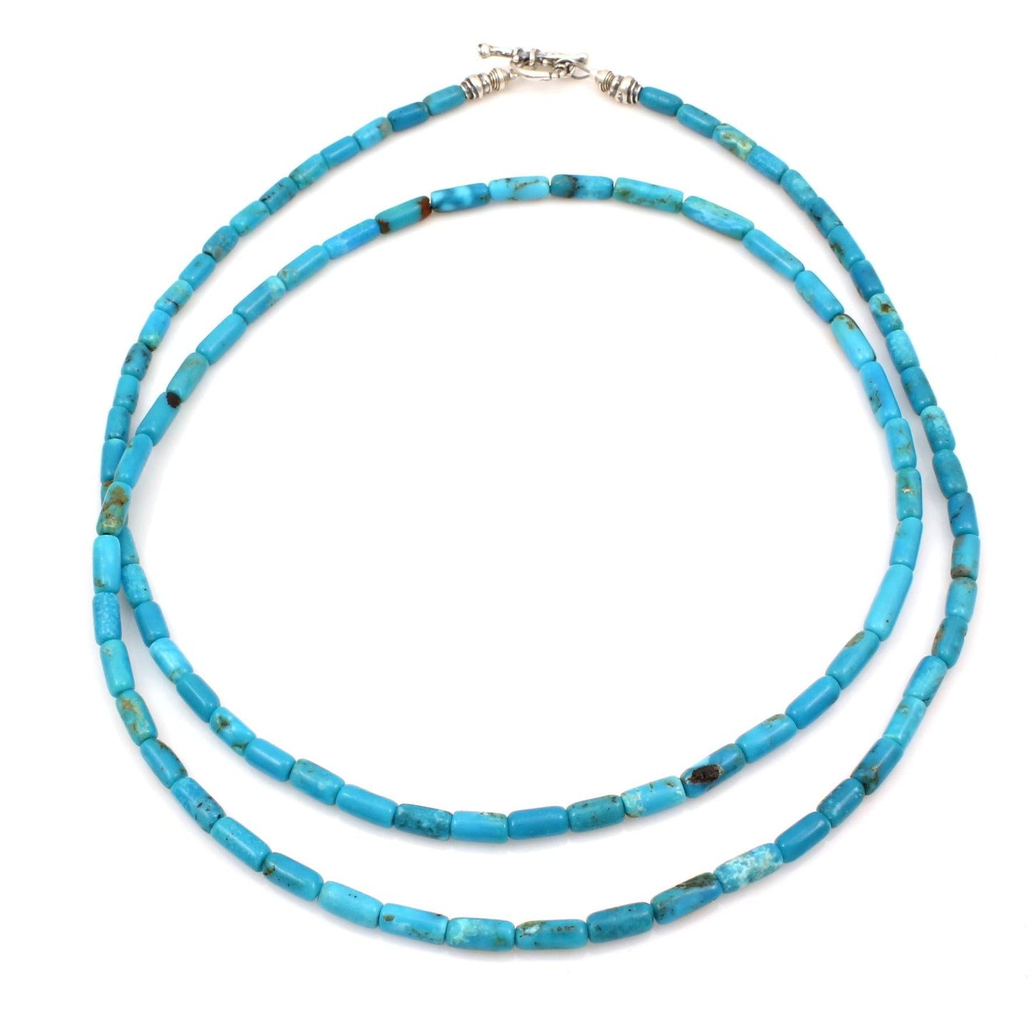 32" Nacozari Turquoise Tube Beaded Necklace-Jewelry-Pam Springall-Sorrel Sky Gallery