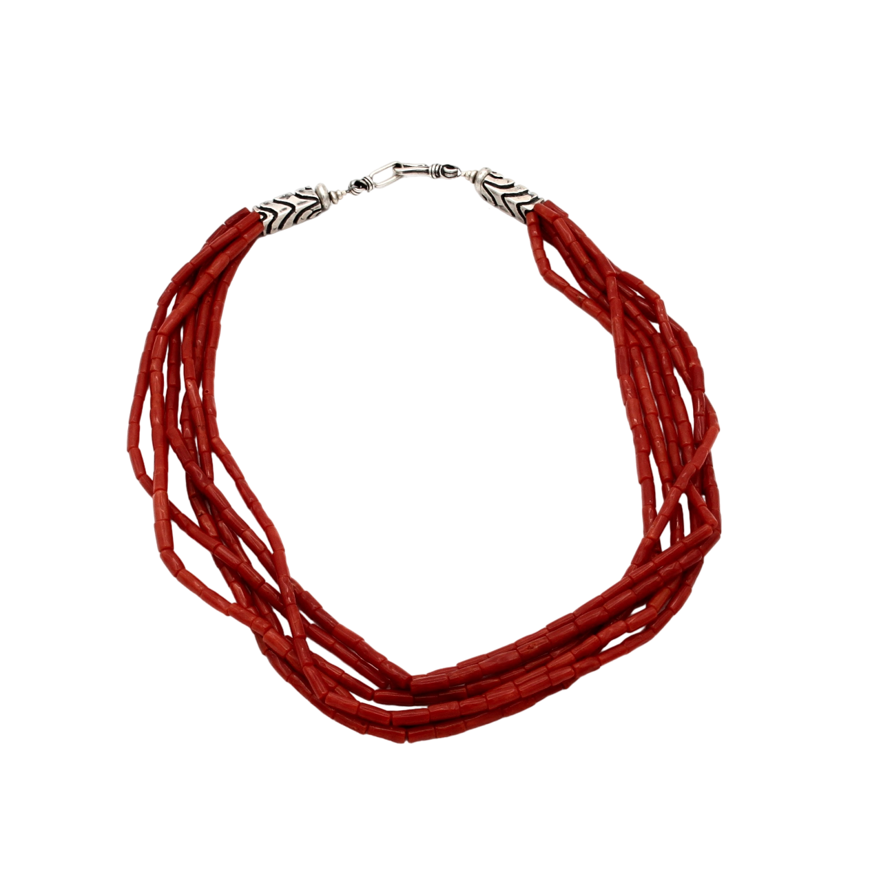 6 Strand Coral Necklace-Jewelry-Pam Springall-Sorrel Sky Gallery