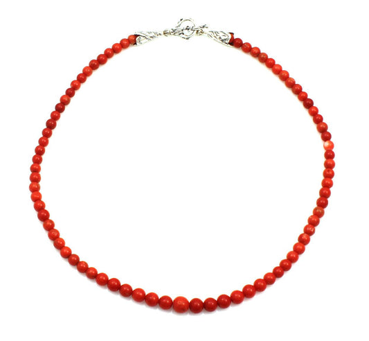 Antique Natural Mediterranean Coral Rounded Necklace-Jewelry-Pam Springall-Sorrel Sky Gallery