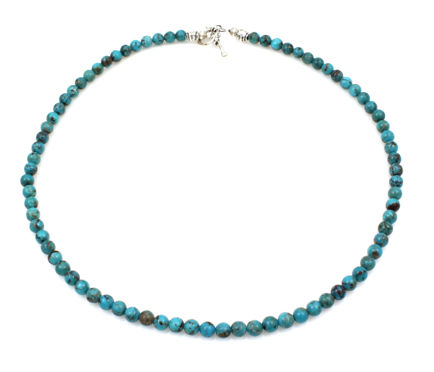 Blue Nacozari Round Beaded Necklace-Jewelry-Pam Springall-Sorrel Sky Gallery