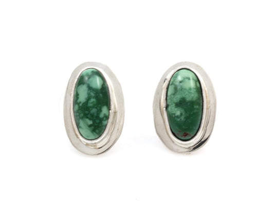 Green Turquoise Stud Earrings-Jewelry-Pam Springall-Sorrel Sky Gallery