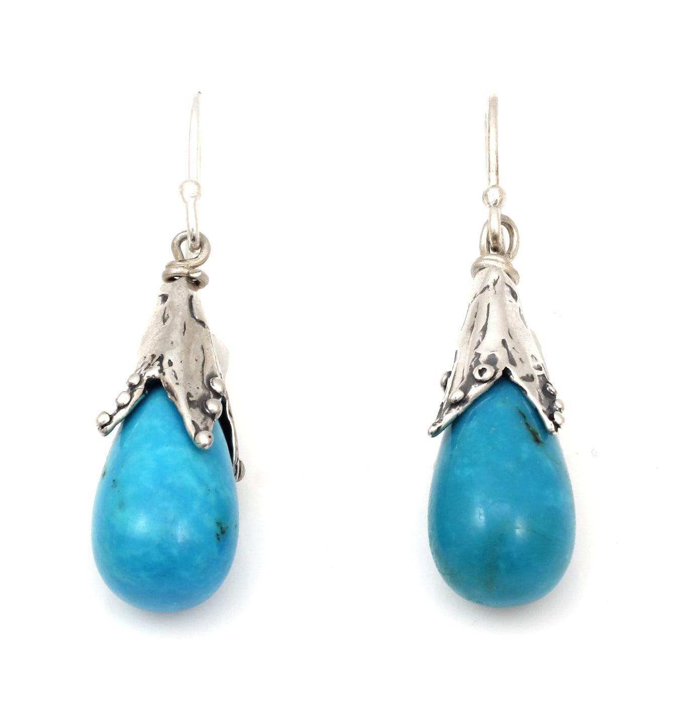 Nacozari Turquoise Drop Earrings-Jewelry-Pam Springall-Sorrel Sky Gallery