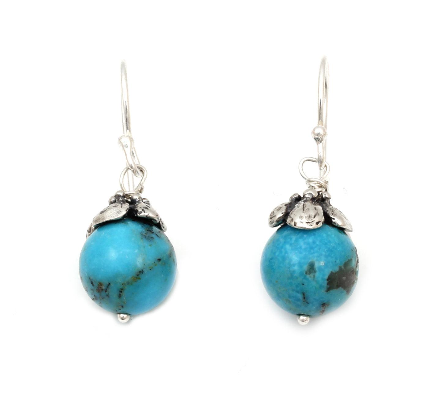 Nacozari Turquoise Round Dangle Earrings-Jewelry-Pam Springall-Sorrel Sky Gallery