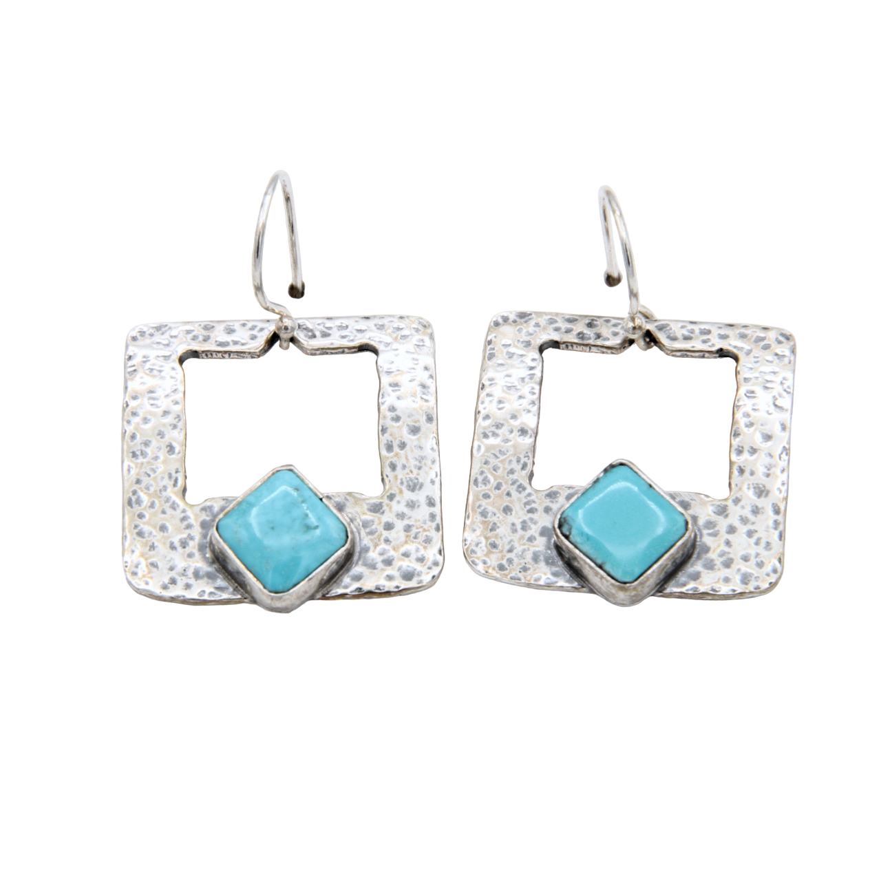 Sleeping Beauty Square Earrings-Jewelry-Pam Springall-Sorrel Sky Gallery