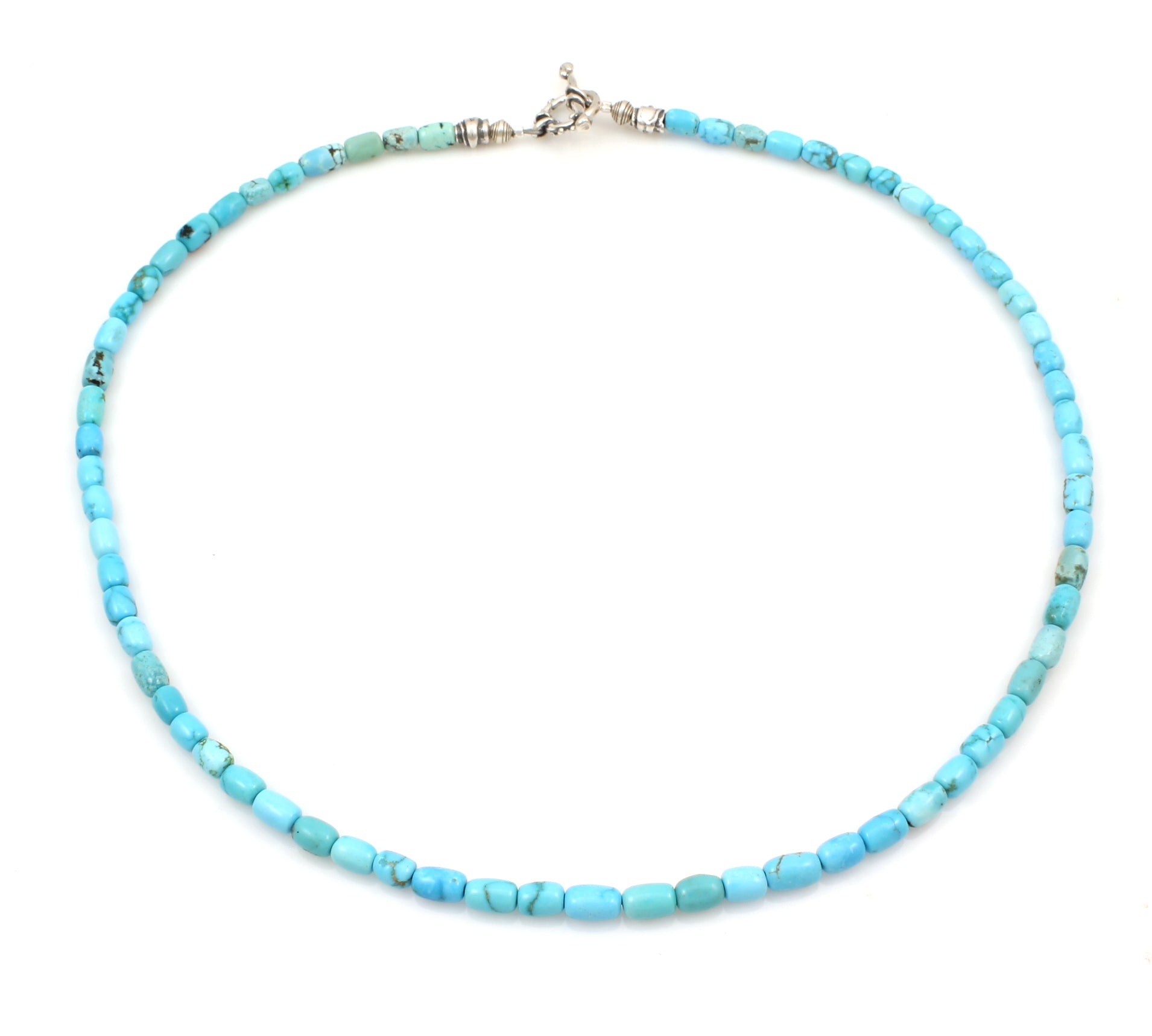 Sleeping Beauty Tube Beaded Necklace-Jewelry-Pam Springall-Sorrel Sky Gallery