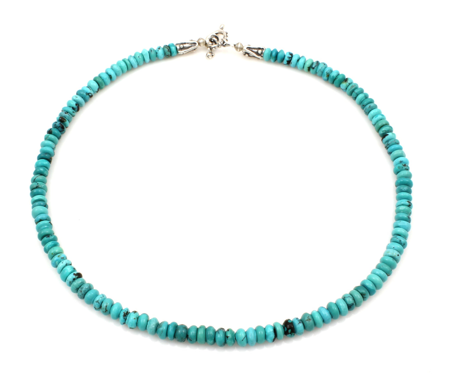 Turquoise Roundell Beaded Necklace-Jewelry-Pam Springall-Sorrel Sky Gallery