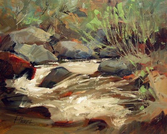 Rapids and Spring Willows-Painting-Peggy Immel-Sorrel Sky Gallery