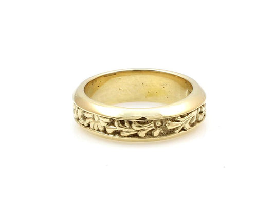 14k Gold Narrow Carved Ring-Jewelry-Ray Tracey-Sorrel Sky Gallery