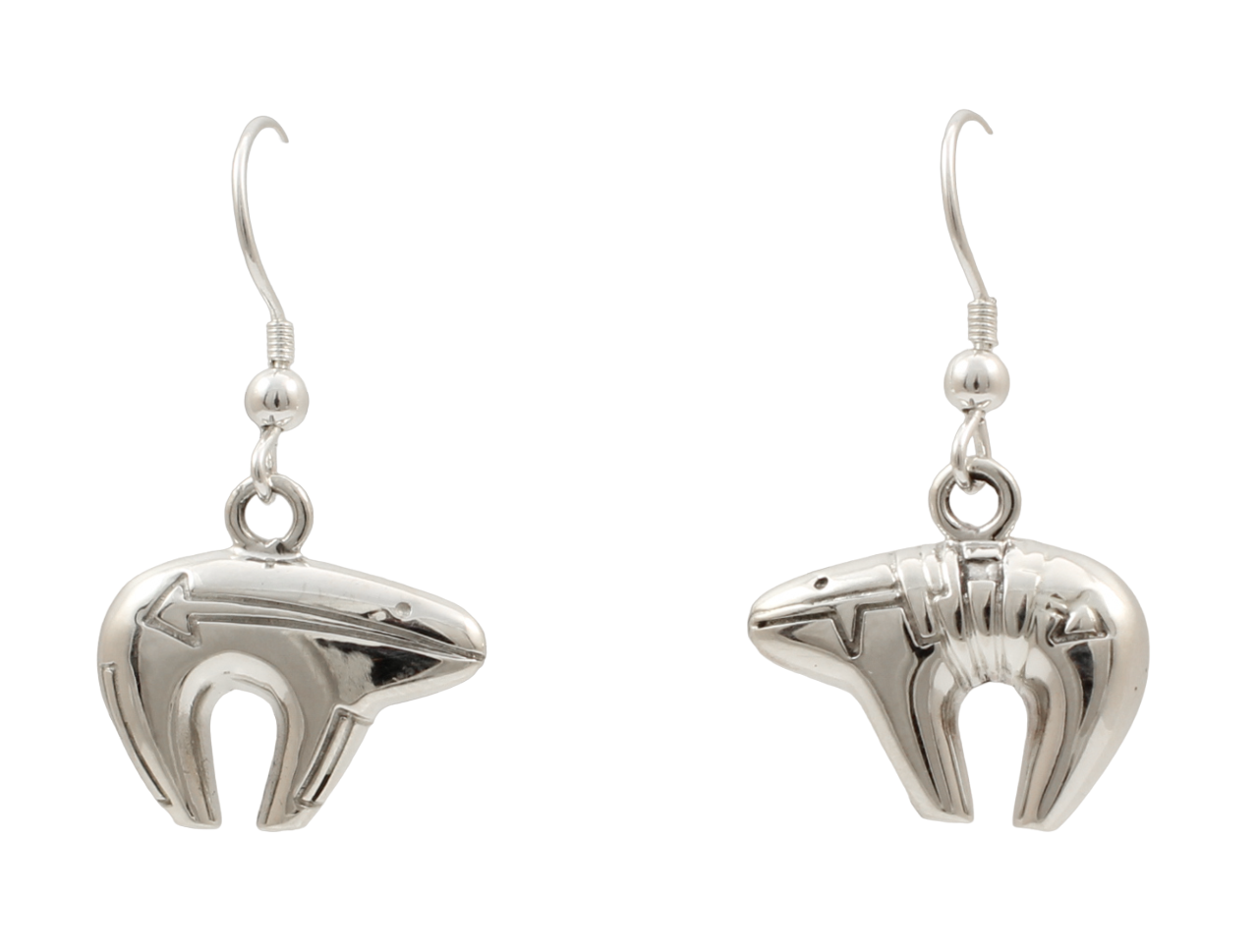 All Silver Bear Earrings-Jewelry-Ray Tracey-Sorrel Sky Gallery