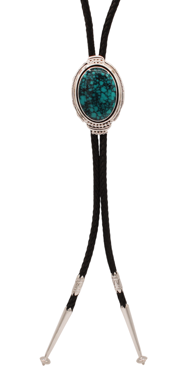 Indian Mountain Turquoise Bolo Tie-Jewelry-Ray Tracey-Sorrel Sky Gallery