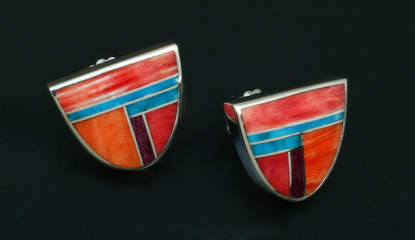 Inlaid Stud Earrings-Jewelry-Ray Tracey-Sorrel Sky Gallery