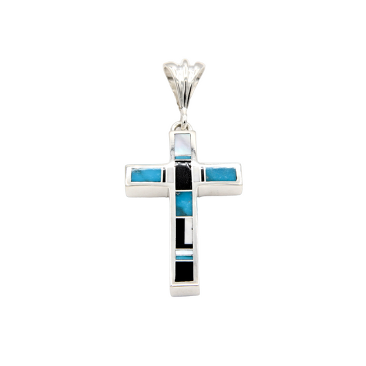 Inlay Cross Pendant-Jewelry-Ray Tracey-Sorrel Sky Gallery