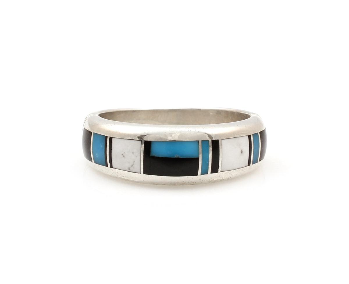 Inlay Wide Band Ring-Jewelry-Ray Tracey-Sorrel Sky Gallery
