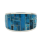 Kingman Turquoise Inlaid Cuff Bracelet-Jewelry-Ray Tracey-Sorrel Sky Gallery