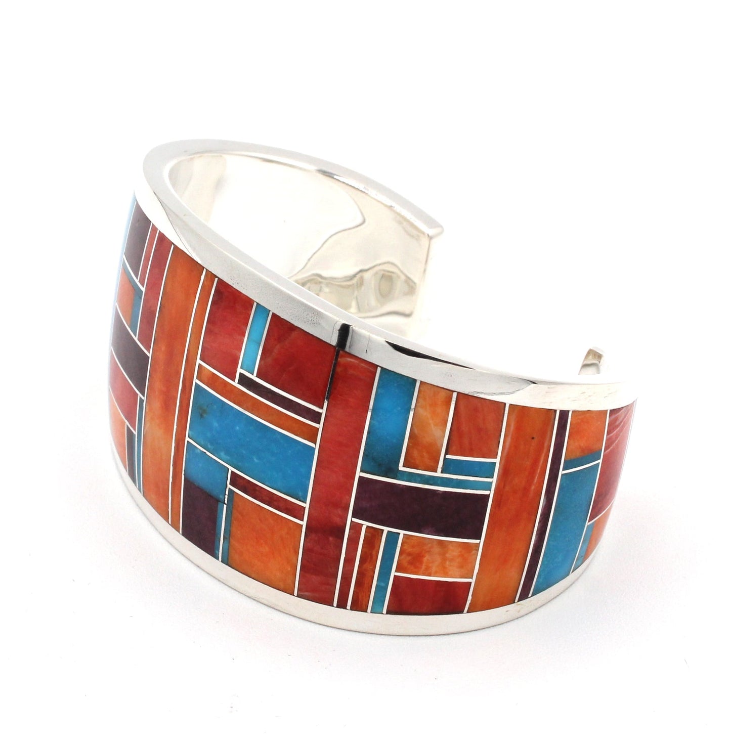 Wide Inlaid Cuff Bracelet-Jewelry-Ray Tracey-Sorrel Sky Gallery