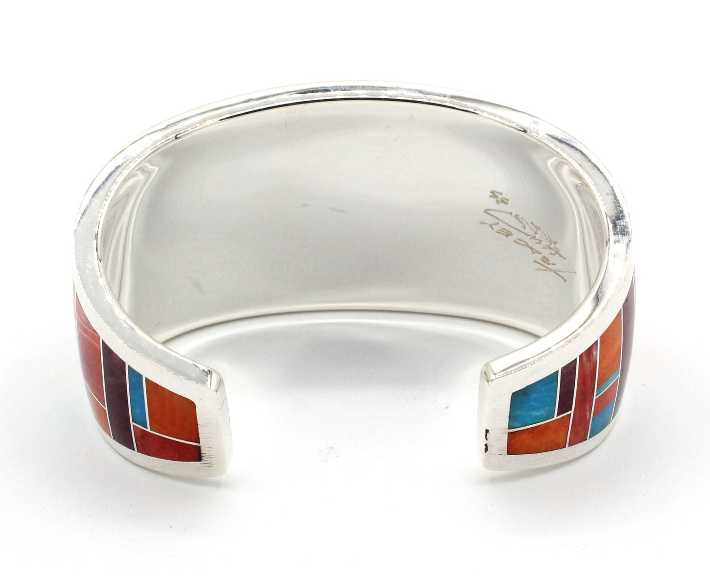 Wide Inlaid Cuff Bracelet-Jewelry-Ray Tracey-Sorrel Sky Gallery