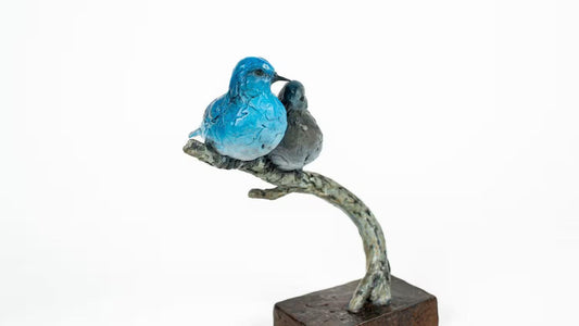 Blue Birds – Faithful Companion-Sculpture-Rip Caswell-Sorrel Sky Gallery