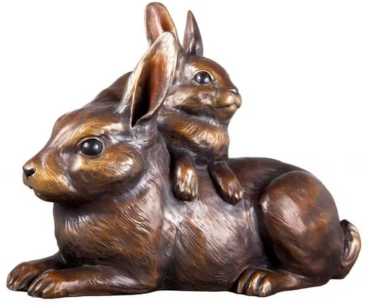 Cottontail Rabbits-Sculpture-Rip Caswell-Sorrel Sky Gallery