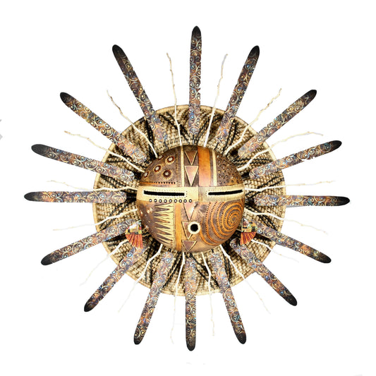 Sun Mask on Basket-Art-Robert Rivera-Sorrel Sky Gallery