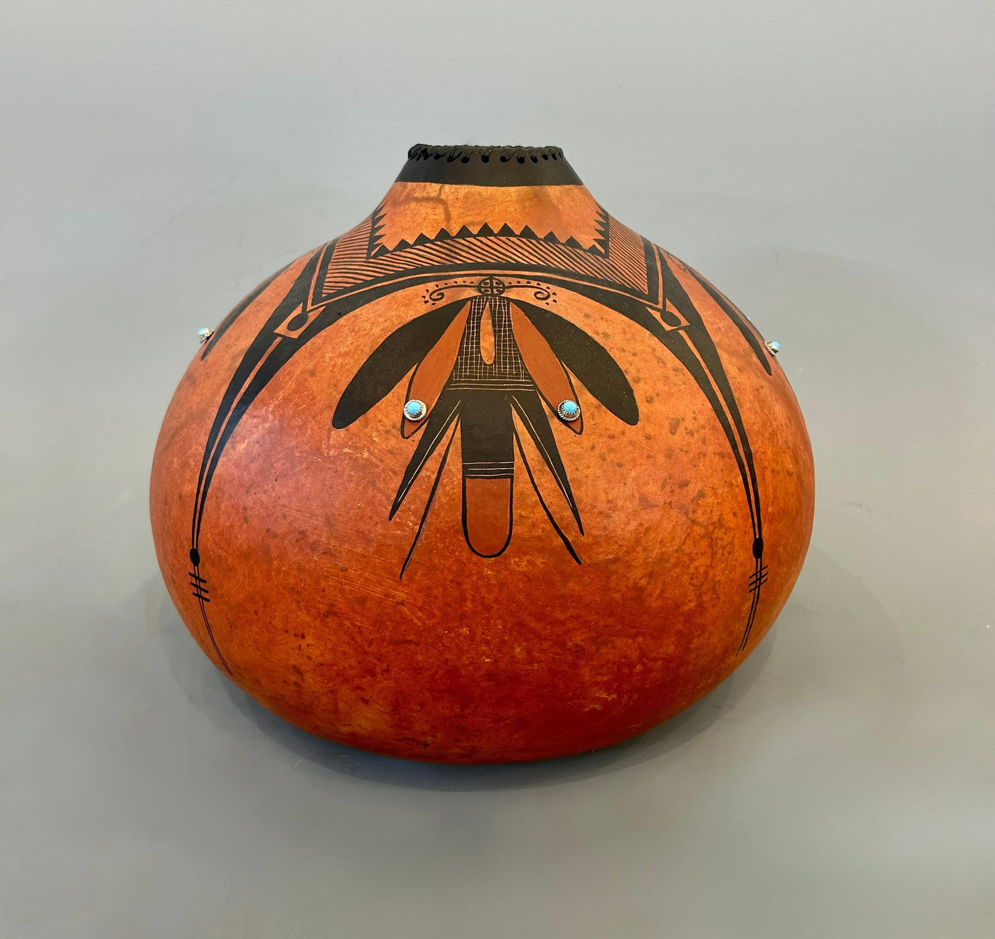 Hopi Moth Gourd Bowl-Gourd-Robert Rivera-Sorrel Sky Gallery