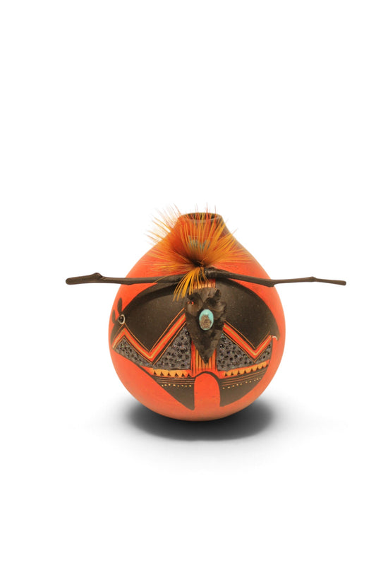 Bear Gourd Bowl-Sculpture-Robert Rivera-Sorrel Sky Gallery