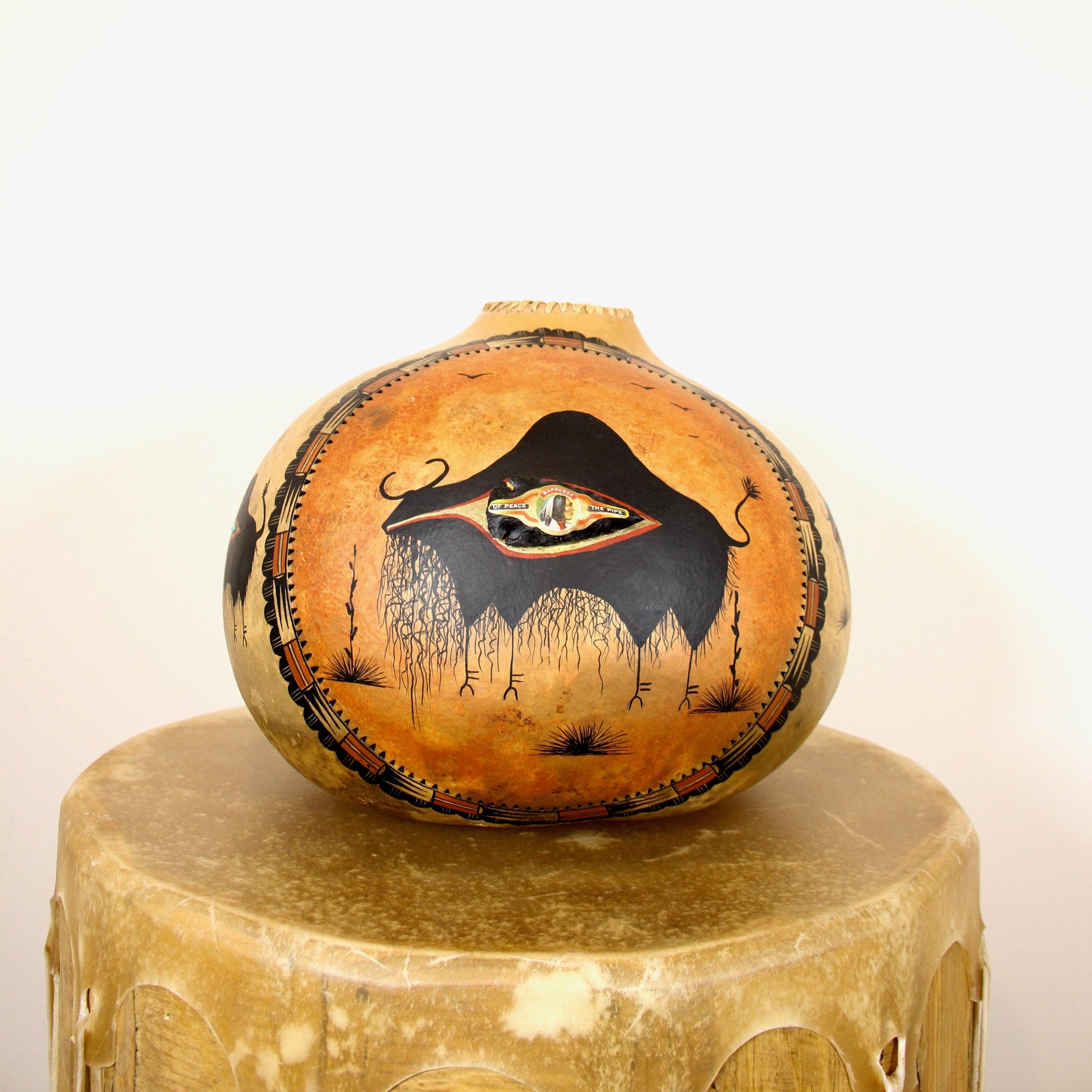 Buffalo Gourd Bowl-Sculpture-Robert Rivera-Sorrel Sky Gallery