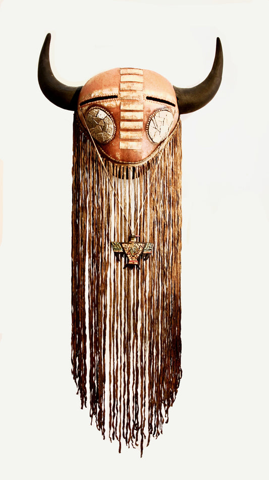 Buffalo Mask-Sculpture-Robert Rivera-Sorrel Sky Gallery