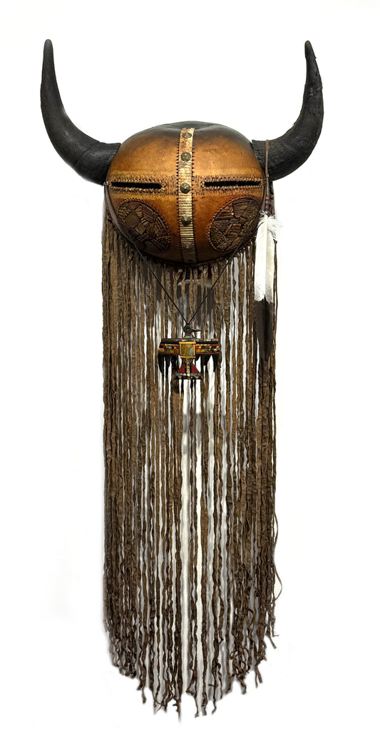 Buffalo Mask-Sculpture-Robert Rivera-Sorrel Sky Gallery